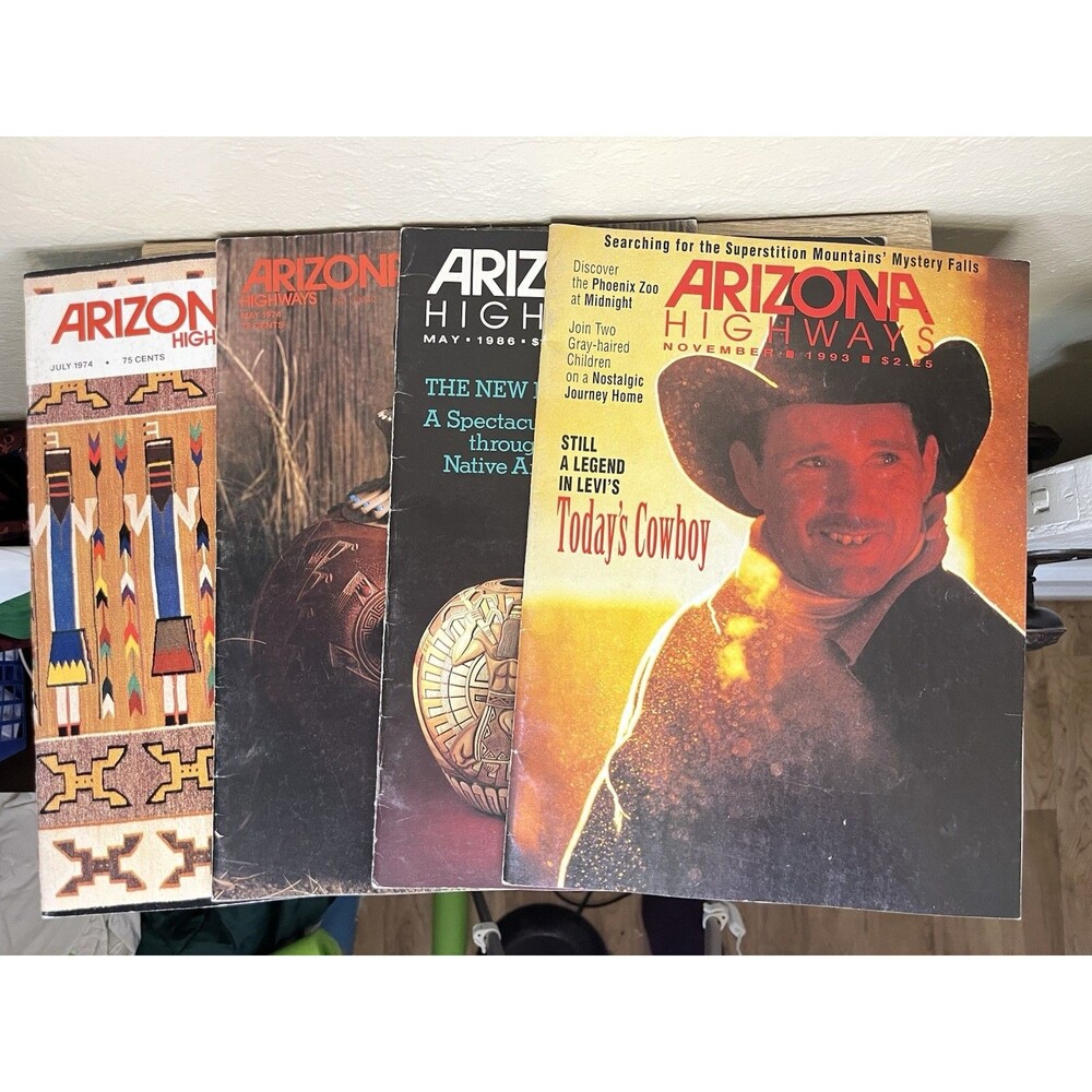 Arizona Highways Magazine lot May 1974 July 1974 May 1986 December 1993